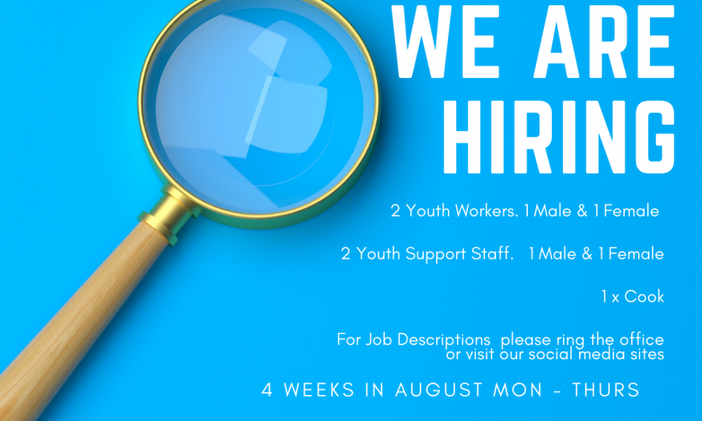 We are recruiting sessional staff for our summer youth scheme